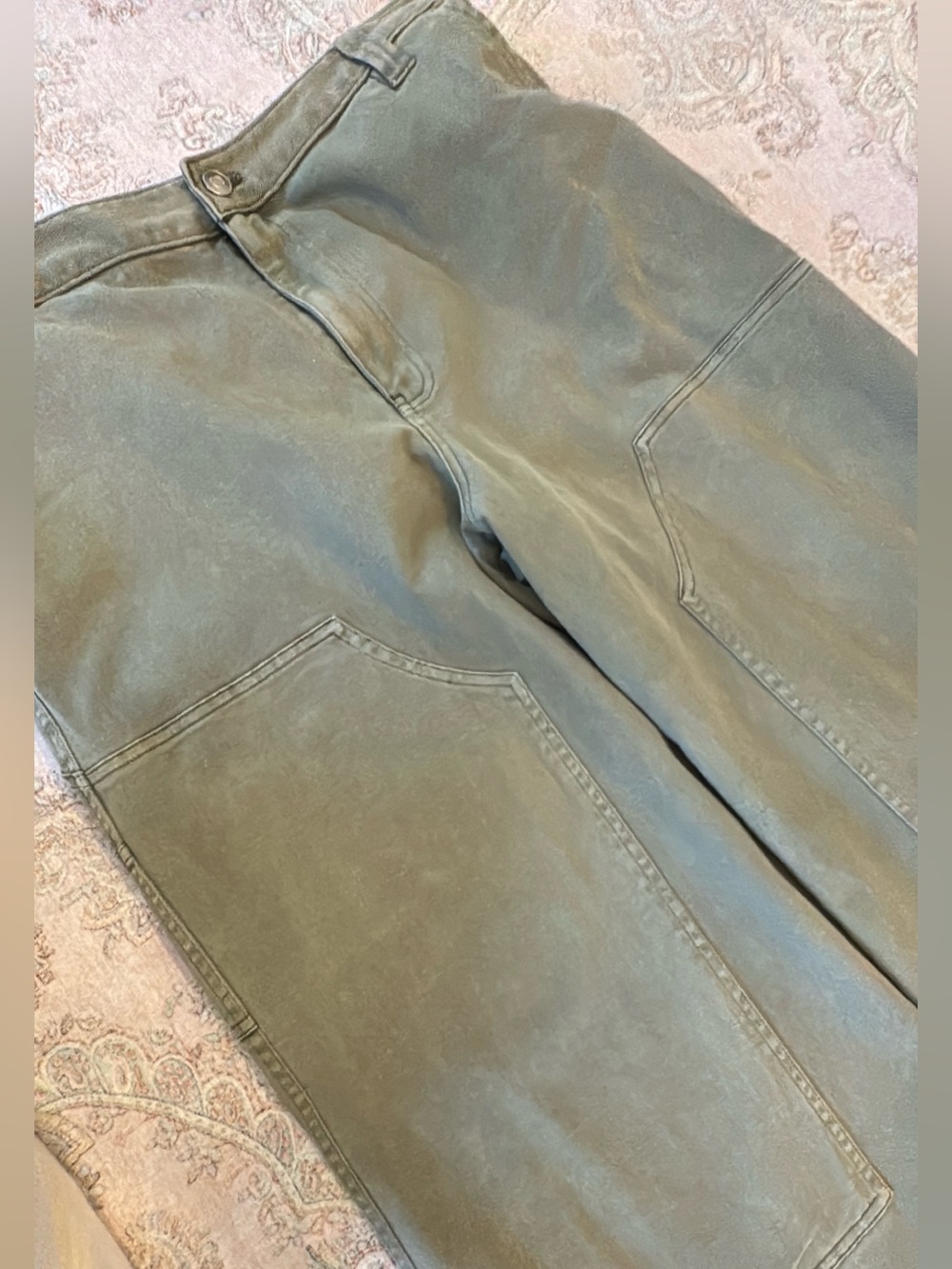 bp Wide Leg Utility Pants in Olive Green - Picture 5 of 11